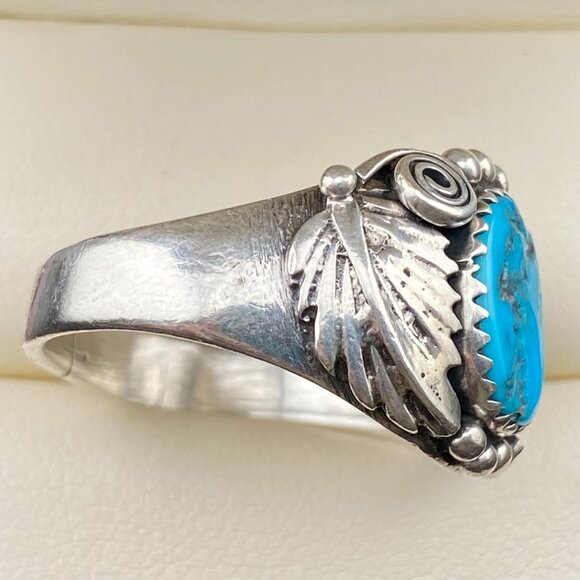 Richard Begay (RB) Navajo Sterling Silver Turquoise Ring Size 11.75 - 11.2 grams - Picture 4 of 15